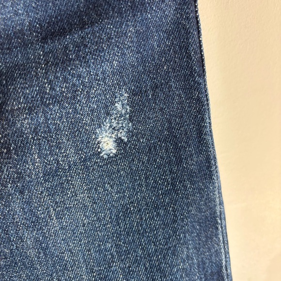 ZARA Sz 2 The High Rise Straight Samurai Selvedge Distressed Button Fly NEW - Picture 2 of 14